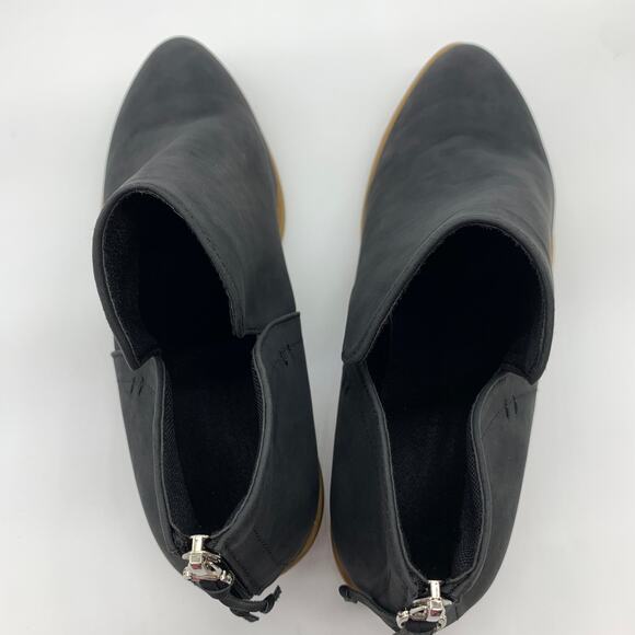 Womens Ankle Boot Size 10 Black Pointed Toe Zipper - Picture 4 of 8